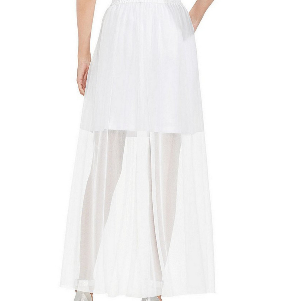 VInce Camuto Side Tie Mesh Maxi Skirt